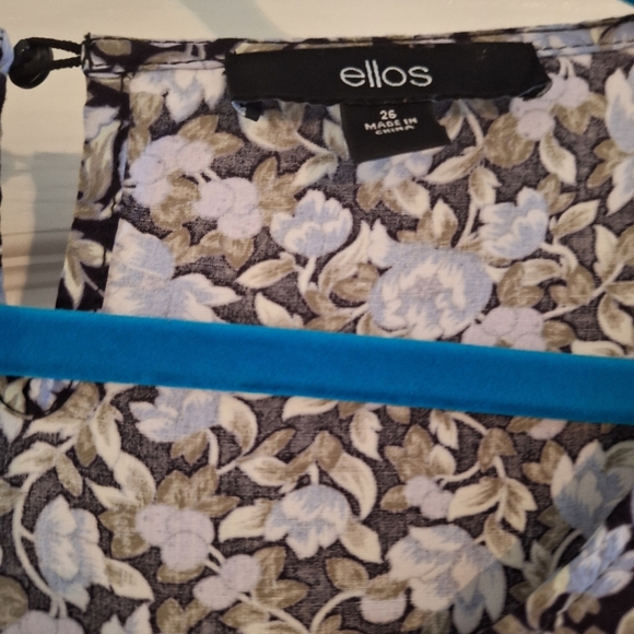 Women's Plus Size 26 Floral‎ Print Long Sleeve Blouse Ellos 4X - Picture 6 of 6